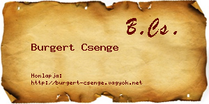 Burgert Csenge névjegykártya